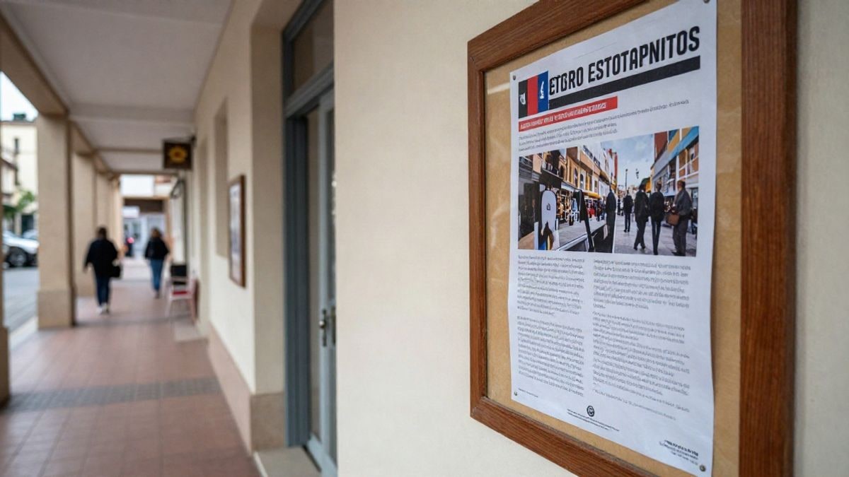 Imagen ilustrativa: un tablón de anuncios con carteles de actividades culturales en el pasillo de un ayuntamiento