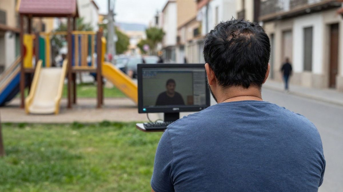 Imagen ilustrativa: niños jugando en un parque al aire libre durante un campamento urbano, con monitores al fondo.