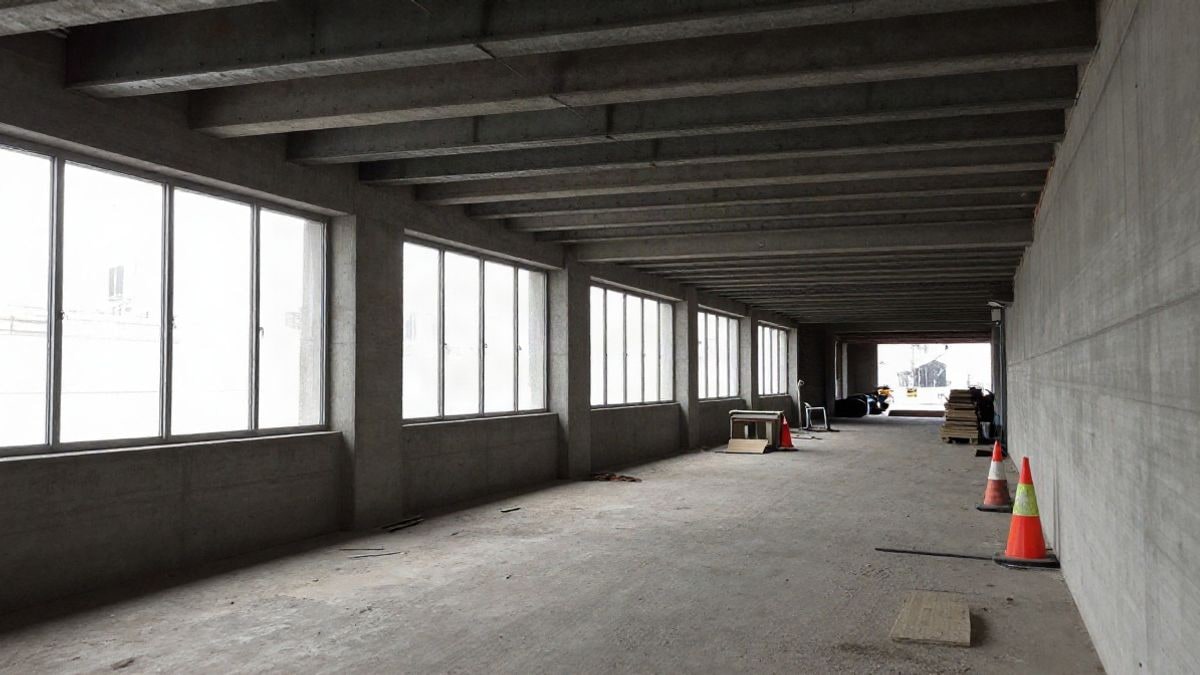 Imagen ilustrativa: interior de un túnel de metro en obras con luz lateral de ventana