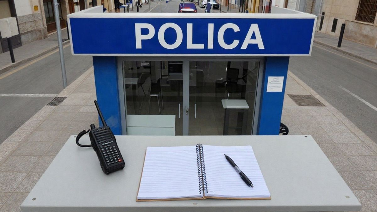 Imagen ilustrativa: vista cenital de una mesa de oficina con una radio y un cuaderno
