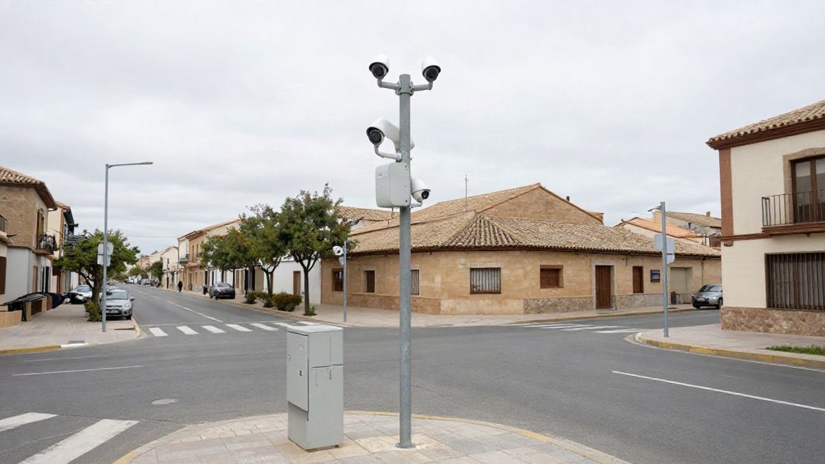 Imagen ilustrativa: cámaras de tráfico instaladas en postes metálicos en una calle urbana genérica