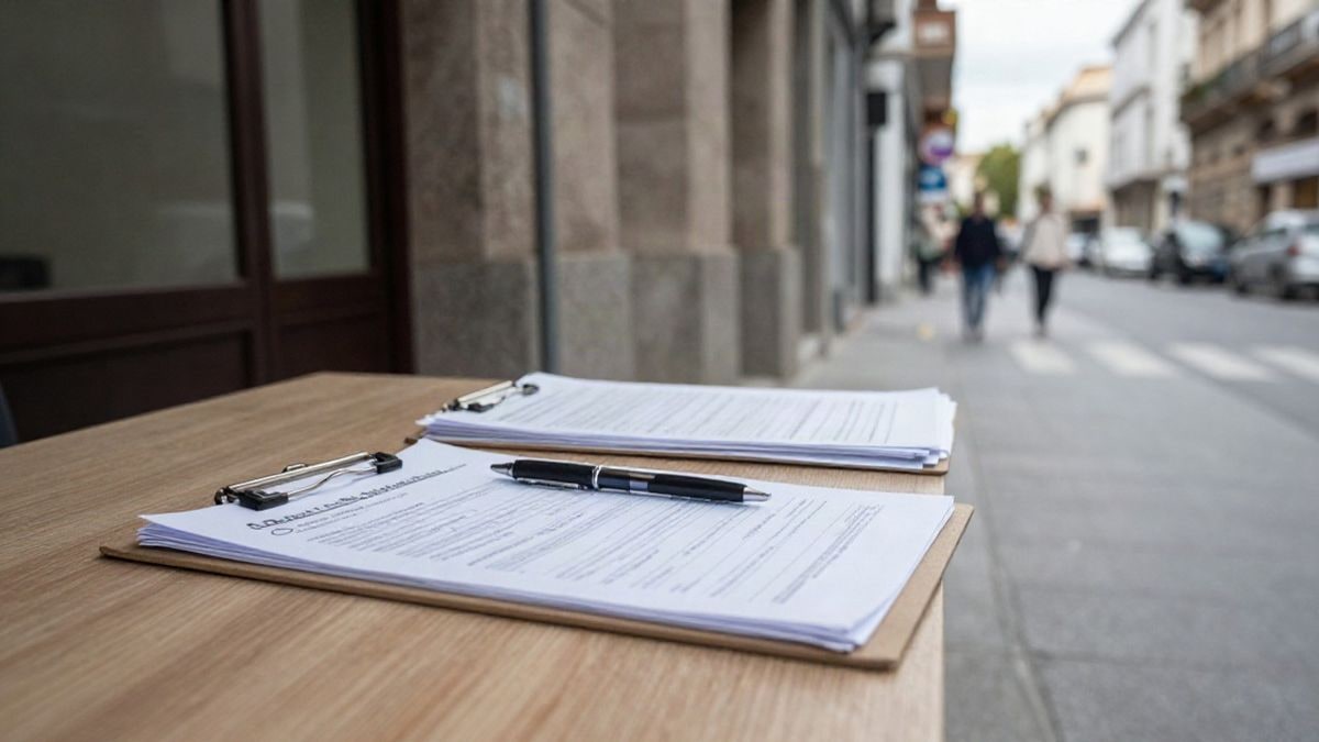 Imagen ilustrativa: documentos y material de oficina sobre una mesa de trabajo municipal